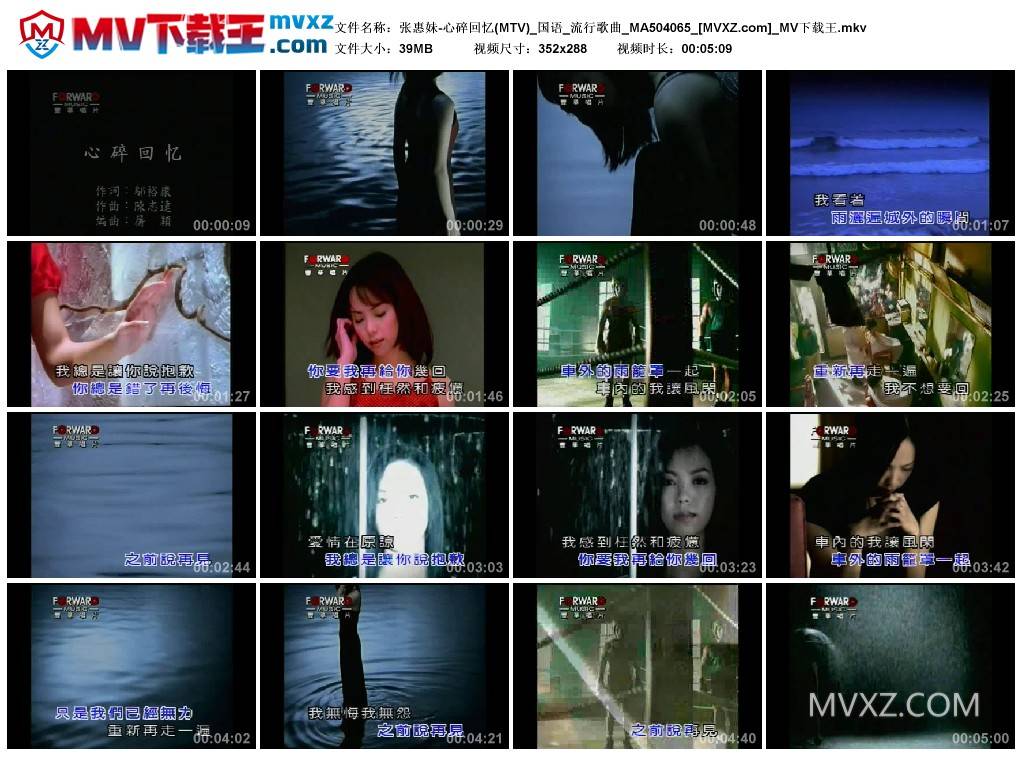 张惠妹-心碎回忆(MTV)_国语_流行歌曲_MA504065